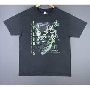 Monster Energy Drink St Louis Motocross Dome Americas Center Faded Black Tee